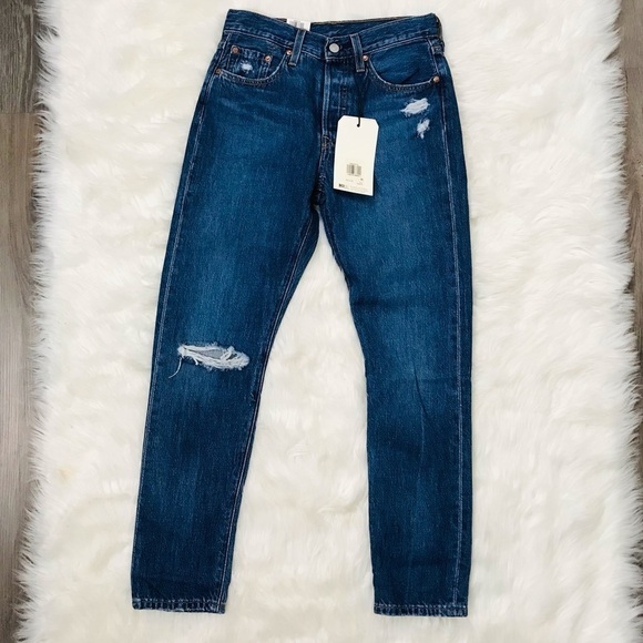 Levi’s 501 Skinny High Waist Distressed Jeans - Picture 6 of 10